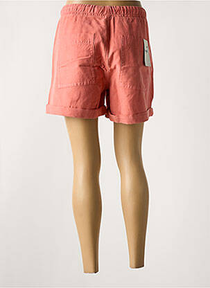 Short coupe droite orange FIVE femme