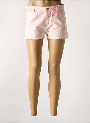 Short fermeture zippée sous rabat boutonné rose ATELIER BOHÈME femme