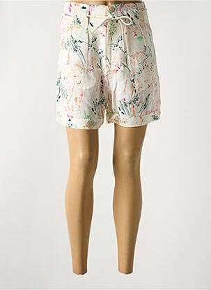 Short fermeture zippée sous rabat boutonné blanc SCOTCH & SODA femme