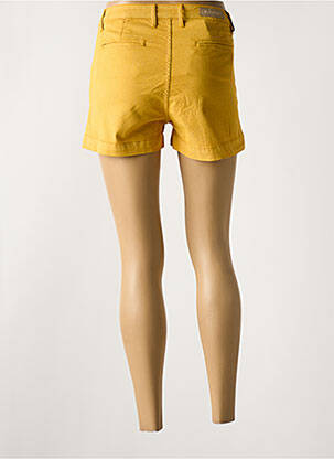 Short fermeture zippée sous rabat boutonné jaune DENIM STUDIO femme