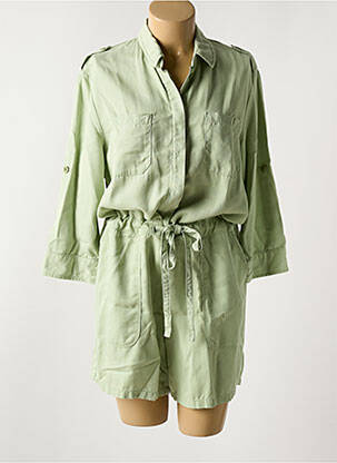 Combi-pantalon fermeture boutonnée sur le devant manches longues vert ATELIER BOHÈME femme