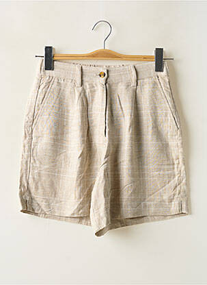 Short fermeture zippée sous rabat boutonné beige YERSE femme