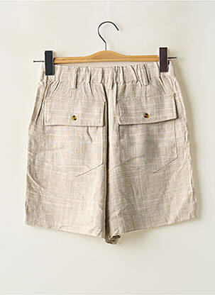 Short fermeture zippée sous rabat boutonné beige YERSE femme