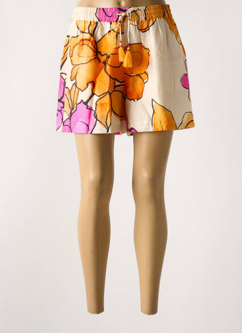 Short taille élastique beige FABIENNE CHAPOT femme