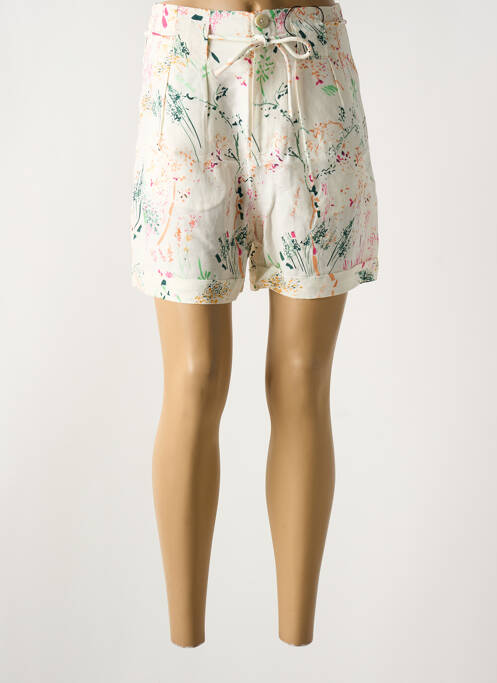 Short fermeture zippée sous rabat boutonné blanc SCOTCH & SODA femme
