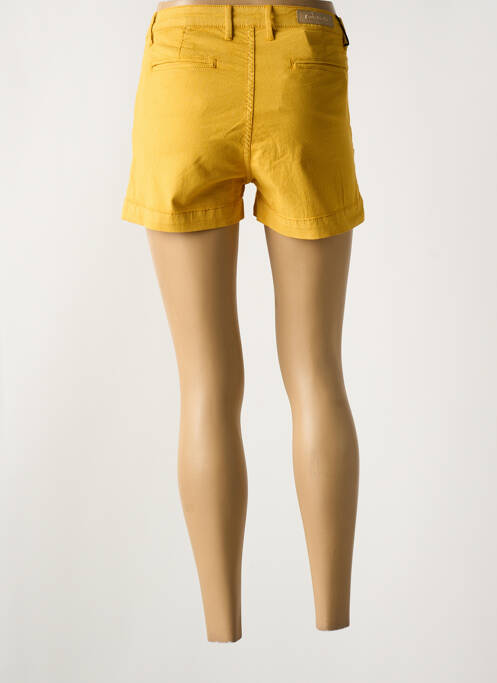 Short fermeture zippée sous rabat boutonné jaune DENIM STUDIO femme