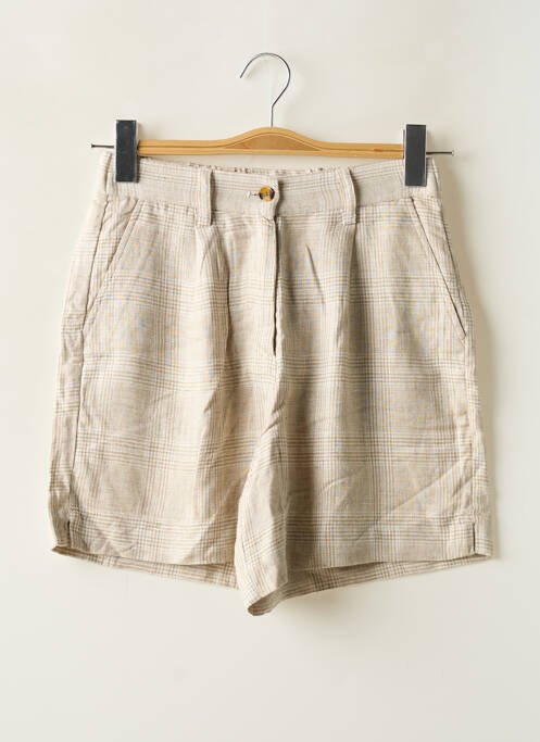 Short fermeture zippée sous rabat boutonné beige YERSE femme