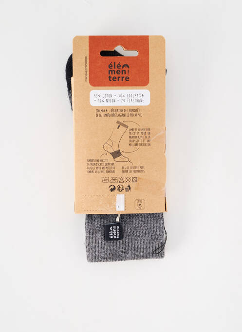 Chaussettes gris ELEMENTERRE enfant