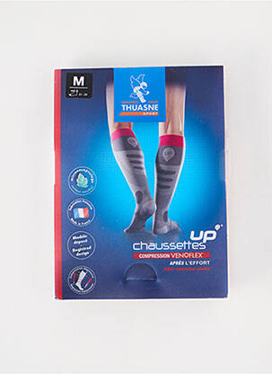 Chaussettes gris THUASNE SPORT pour unisexe