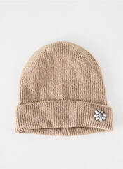 Bonnet beige PIECES pour femme seconde vue