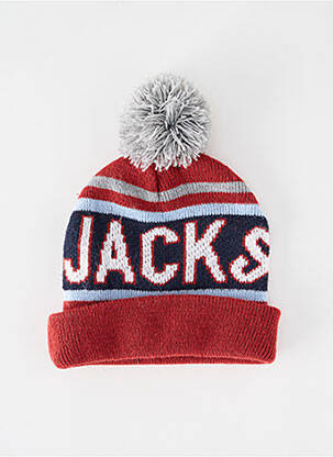 Bonnet rouge JACK & JONES pour garçon