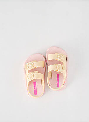 Sandales/nu pieds fermeture scratch bout ouvert beige IPANEMA fille