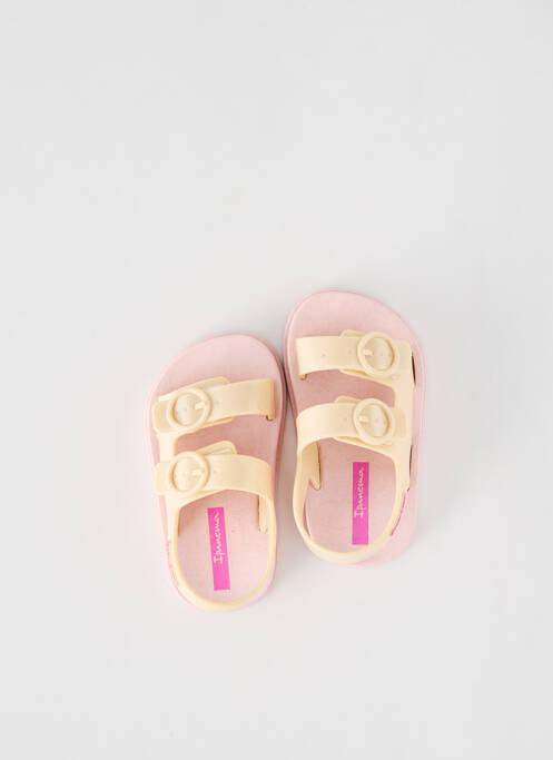 Sandales/nu pieds fermeture scratch bout ouvert beige IPANEMA fille