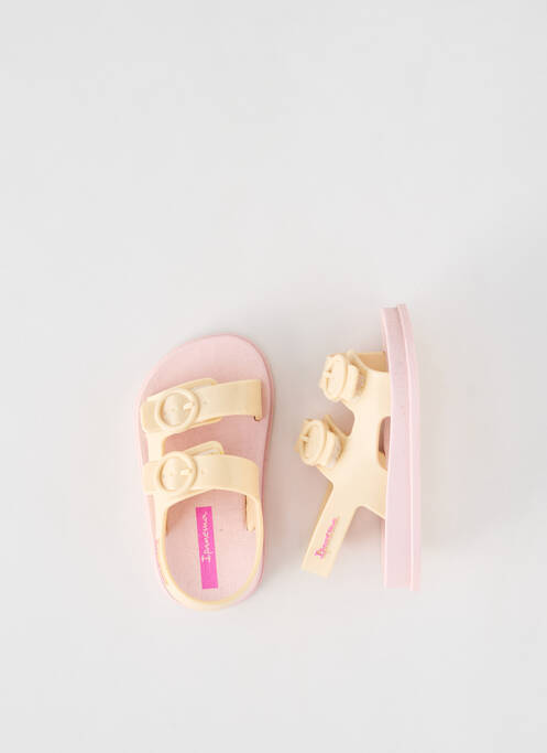 Sandales/nu pieds fermeture scratch bout ouvert beige IPANEMA fille