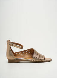 Sandales/nu pieds chiquet talon plat jusqu'à 3cm or MYMA femme