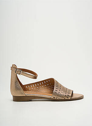 Sandales/nu pieds matière lisse talon plat jusqu'à 3cm or MYMA femme