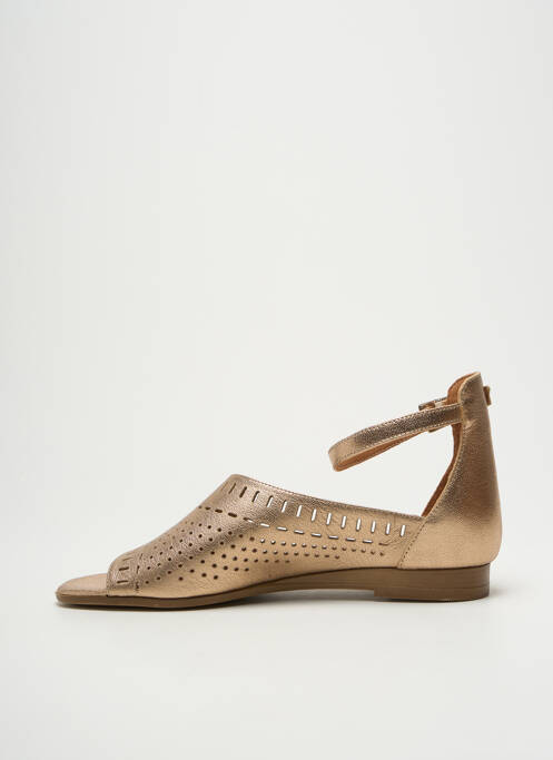 Sandales/nu pieds matière lisse talon plat jusqu'à 3cm or MYMA femme