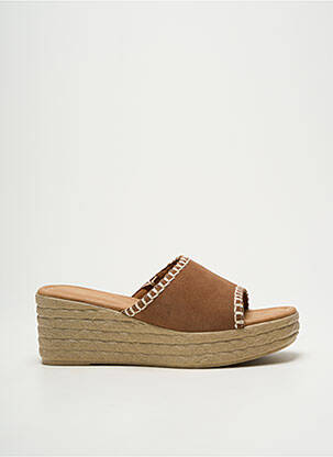 Mules/sabots talon compensé talon de 4 à 6cm marron MARCO TOZZI femme