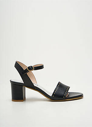 Sandales/nu pieds matière lisse talon de 4 à 6cm noir MYMA femme