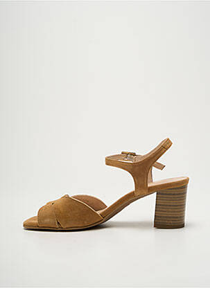 Sandales/nu pieds fermeture boucle(s) talon de 4 à 6cm marron BRENDA ZARO femme