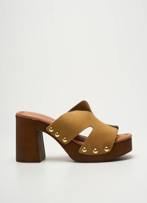 Mules/sabots type de semelle amortissante talon de 7 à 9cm marron SANDRO ROSI femme