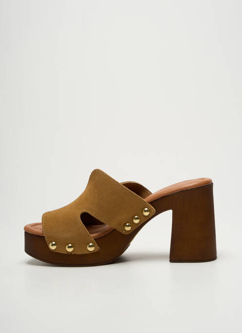 Mules/sabots type de semelle amortissante talon de 7 à 9cm marron SANDRO ROSI femme
