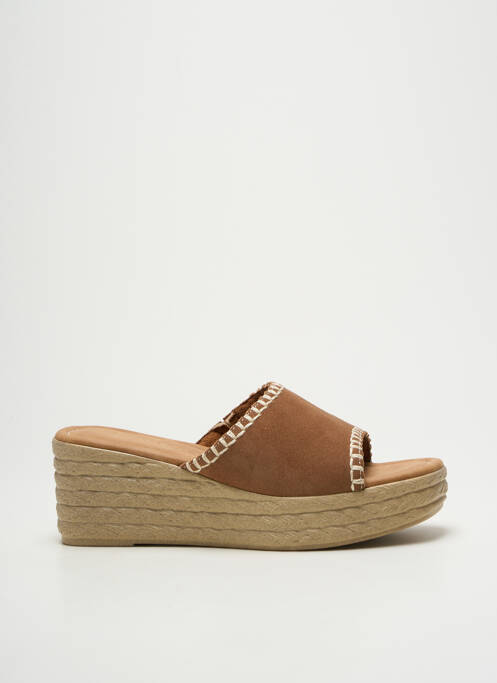 Mules/sabots talon compensé talon de 4 à 6cm marron MARCO TOZZI femme