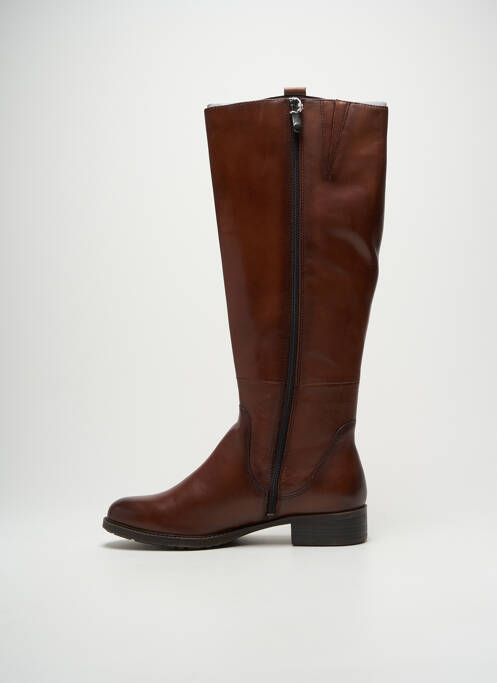 Bottes matière lisse talon plat jusqu'à 3cm marron MARCO TOZZI femme