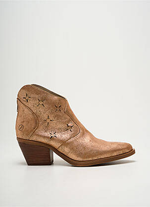 Bottines/boots tissage satiné talon de 4 à 6cm or CASTA femme