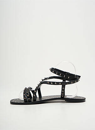 Sandales/nu pieds chiquet talon plat jusqu'à 3cm noir INUOVO femme