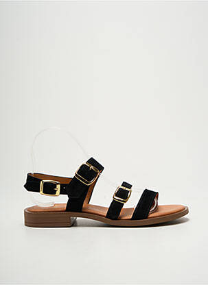 Sandales/nu pieds chiquet talon plat jusqu'à 3cm noir WE DO femme