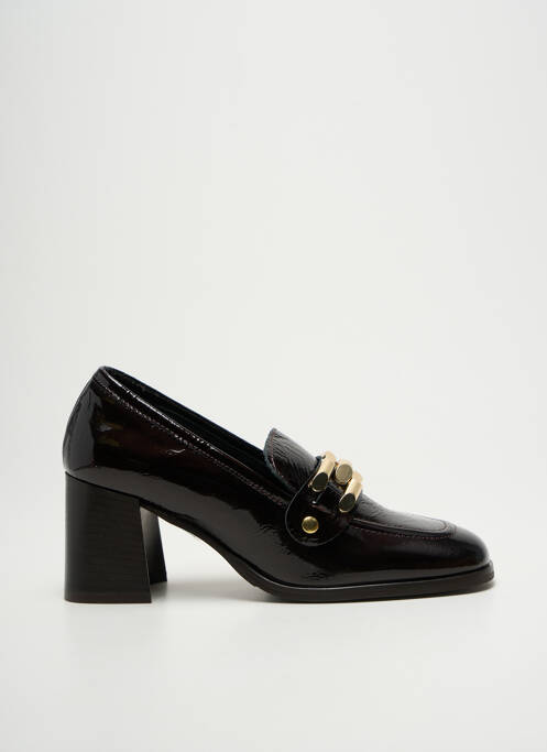 Mocassins matière lisse talon de 7 à 9cm marron SPAZIOZERO8 femme