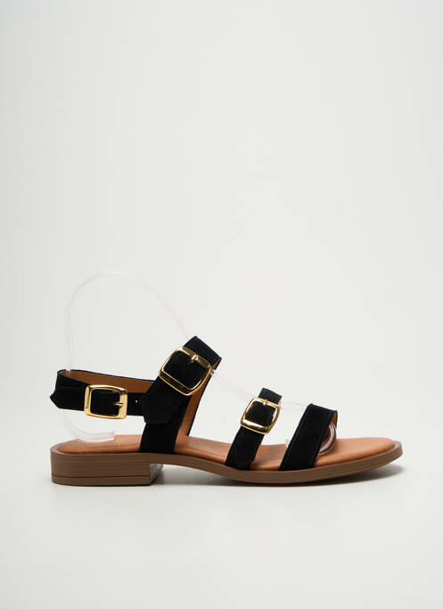 Sandales/nu pieds chiquet talon plat jusqu'à 3cm noir WE DO femme