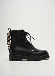 Bottines/boots tissage satiné talon de 4 à 6cm noir GOODSTEP femme