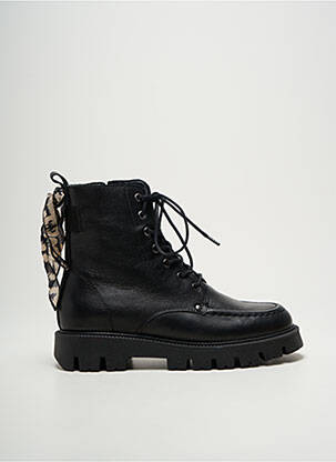 Bottines/boots fermeture zip et lacets talon de 4 à 6cm noir GOODSTEP femme