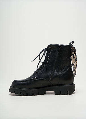 Bottines/boots fermeture zip et lacets talon de 4 à 6cm noir GOODSTEP femme