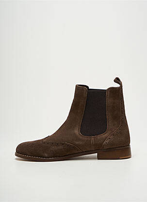 Bottines/boots nubuck talon plat jusqu'à 3cm marron SMS femme