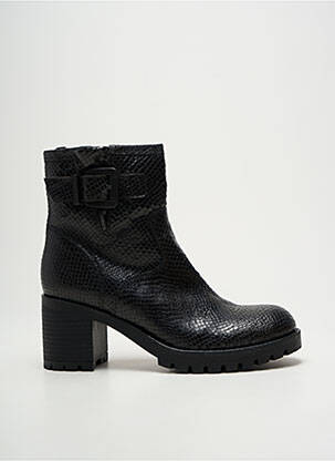 Bottines/boots tissage satiné talon de 4 à 6cm noir MINKA DESIGN femme
