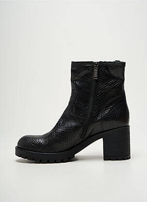 Bottines/boots tissage satiné talon de 4 à 6cm noir MINKA DESIGN femme