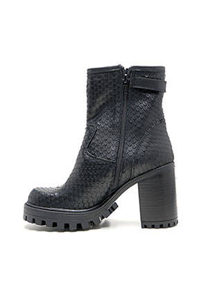 Bottines/boots bout rond talon de 7 à 9cm noir SPAZIOZERO8 femme