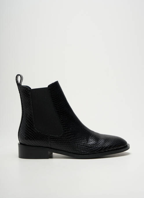 Bottines/boots tissage satiné talon plat jusqu'à 3cm noir VIDI STUDIO femme