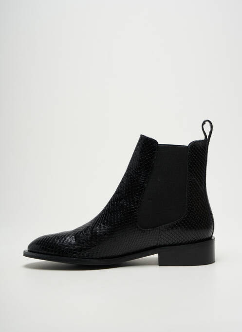 Bottines/boots tissage satiné talon plat jusqu'à 3cm noir VIDI STUDIO femme