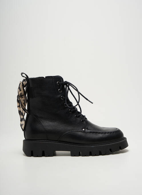 Bottines/boots fermeture zip et lacets talon de 4 à 6cm noir GOODSTEP femme