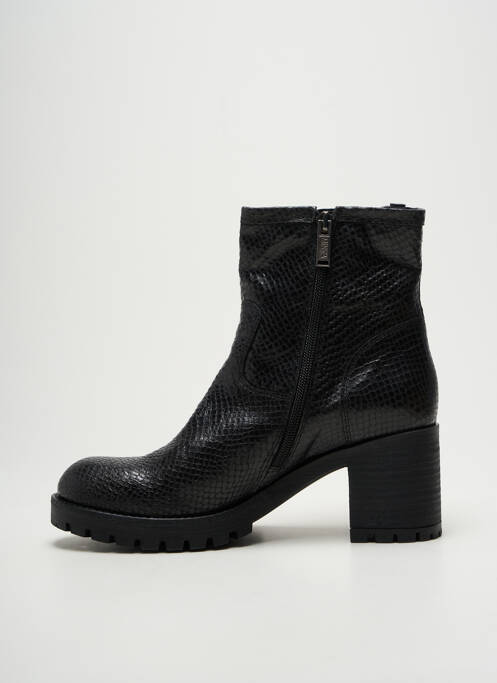Bottines/boots tissage satiné talon de 4 à 6cm noir MINKA DESIGN femme