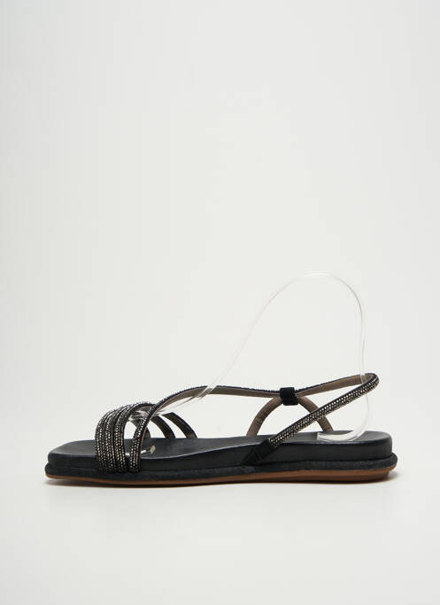 Sandales/nu pieds tissage satiné talon plat jusqu'à 3cm noir ALMA EN PENA femme