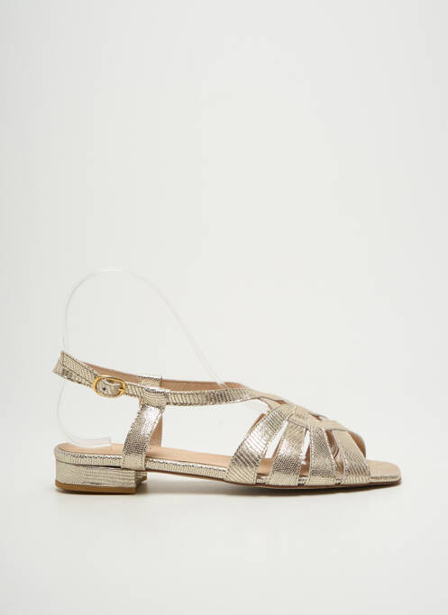 Sandales/nu pieds chiquet talon plat jusqu'à 3cm or SOFIA COSTA femme