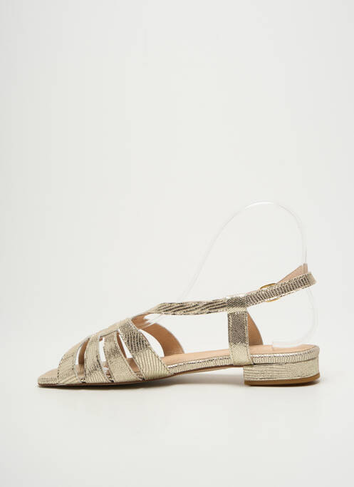 Sandales/nu pieds chiquet talon plat jusqu'à 3cm or SOFIA COSTA femme