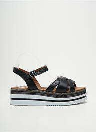 Sandales/nu pieds matière lisse talon de 4 à 6cm noir LUNE & L'AUTRE femme
