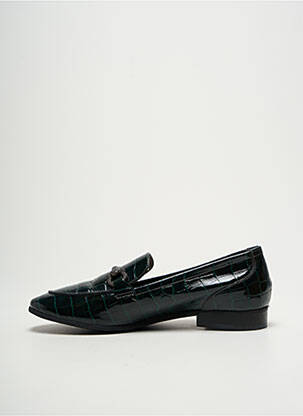 Mocassins chiquet talon plat jusqu'à 3cm vert REQINS femme