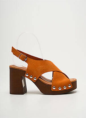 Sandales/nu pieds talon bottier talon de 7 à 9cm orange SANDRO ROSI femme
